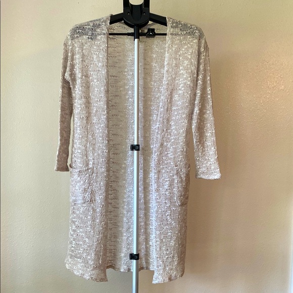 Moa Moa Beige Textured Knit Cardigan - Picture 1 of 8